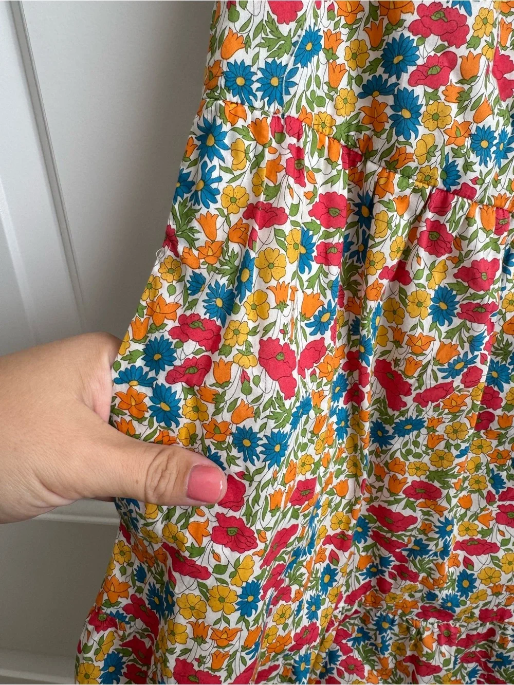 J.Crew x Liberty London Poppy & Daisy Tiered Floral Dress LT Tall